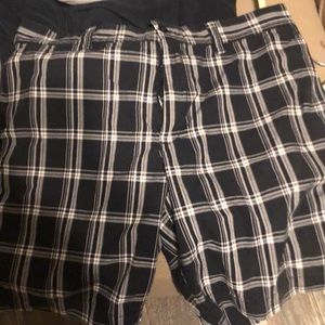 Black/white striped Chase Edward Golf Shorts-waste size 40